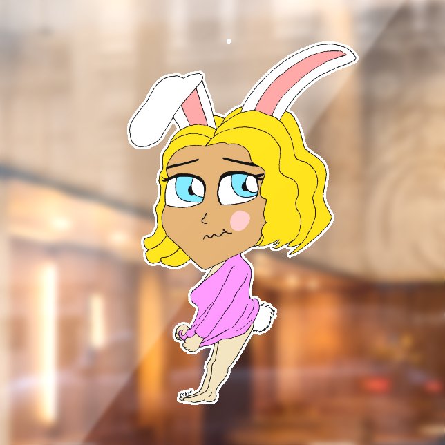 Chibi Bunnygirl Fensteraufkleber (Blatt 2)