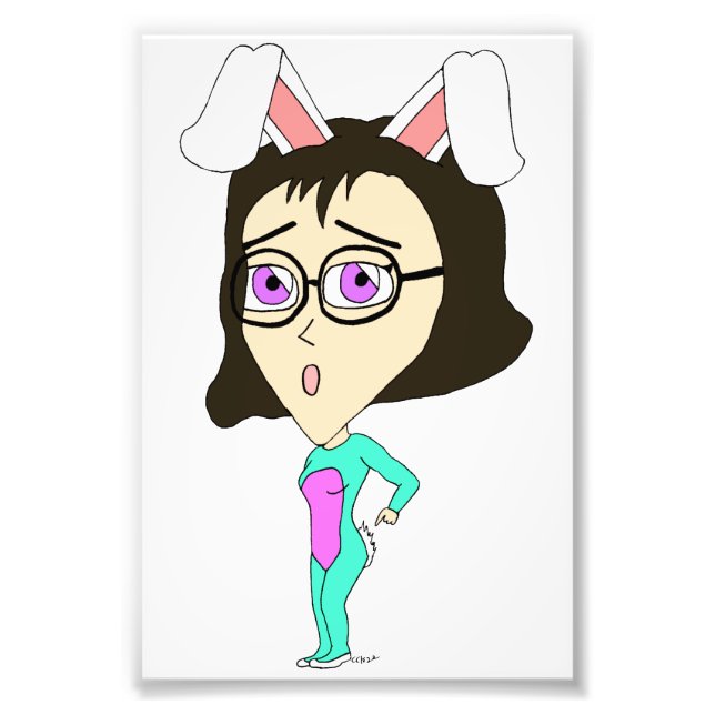 Chibi Bunnygirl Fotodruck (Vorne)