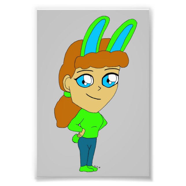 Chibi Bunnygirl Fotodruck (Vorne)