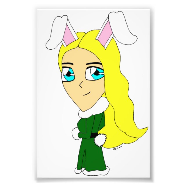 Chibi Bunnygirl Fotodruck (Vorne)