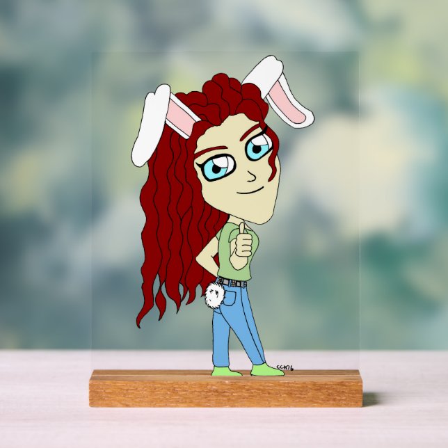 Chibi Bunnygirl gibt einen Daumen hoch Acrylschild (Neutral)