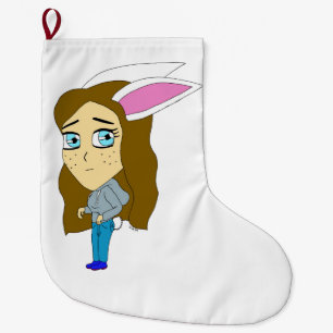 Chibi Bunnygirl Großer Weihnachtsstrumpf