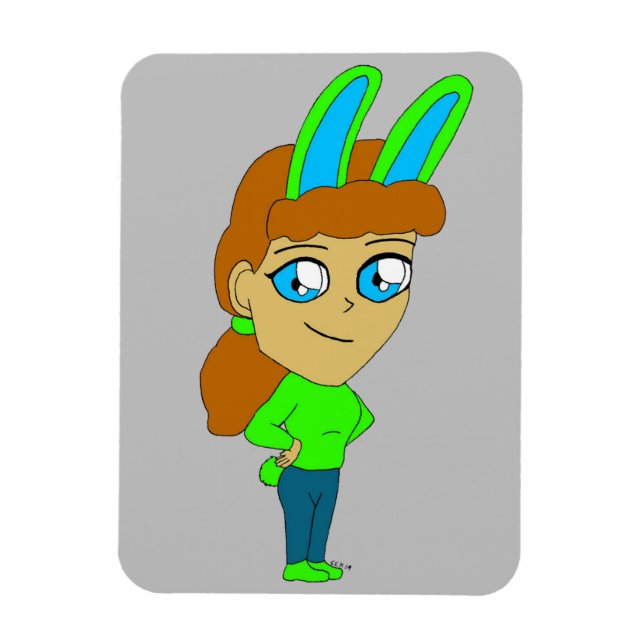 Chibi Bunnygirl Magnet (Vertikal)