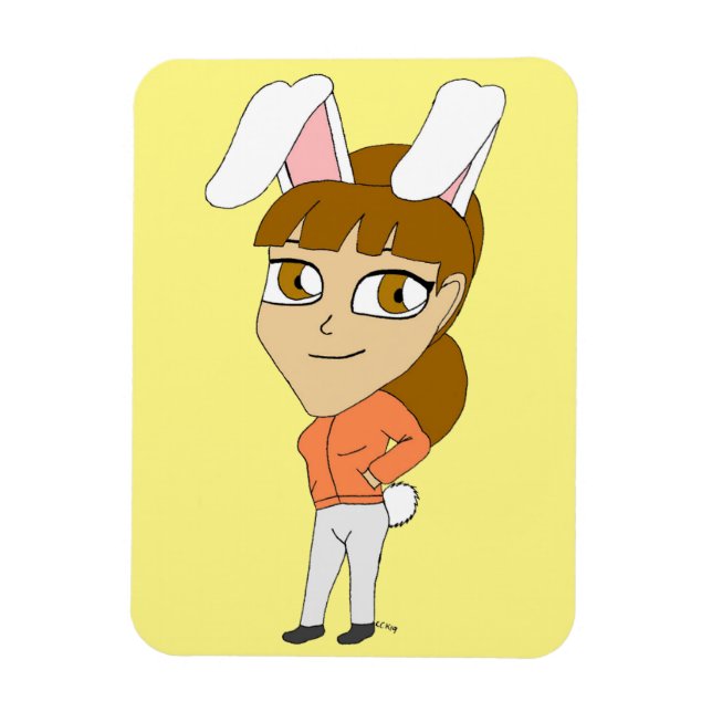 Chibi-Bunnygirl-Magnet Magnet (Vertikal)