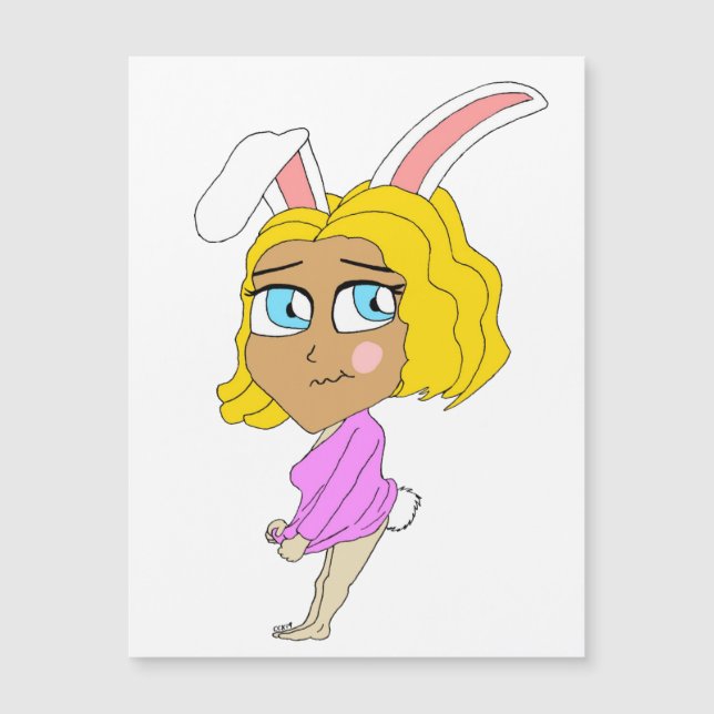 Chibi-Bunnygirl-Magnet Magnetkarte (Vorderseite)
