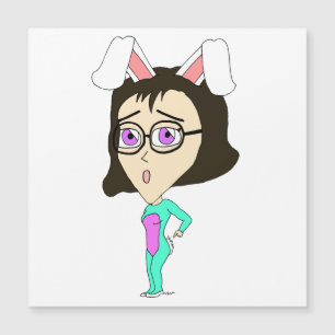 Chibi Bunnygirl Magnetkarte