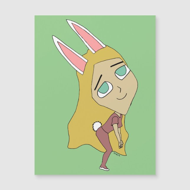 Chibi Bunnygirl Magnetkarte (Vorderseite)