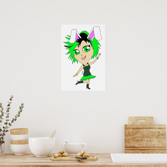 Chibi Bunnygirl Poster (Küche)