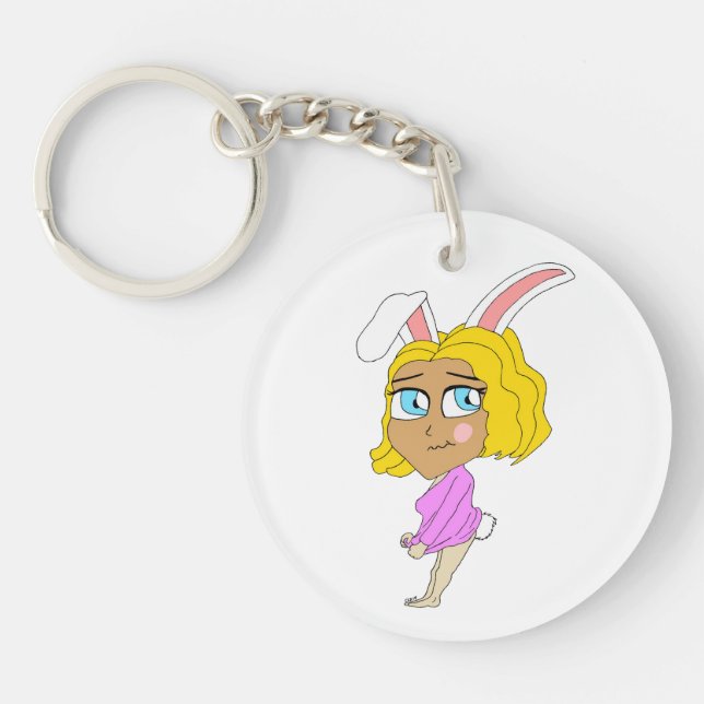 Chibi Bunnygirl Schlüsselanhänger (Vorderseite)