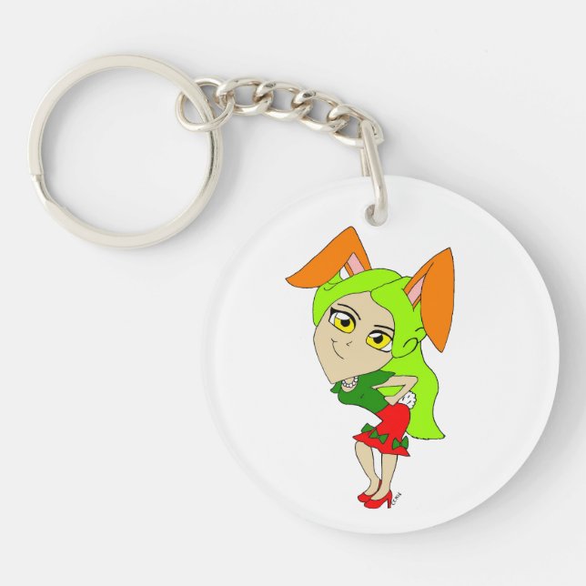 Chibi Bunnygirl Schlüsselanhänger (Vorderseite)