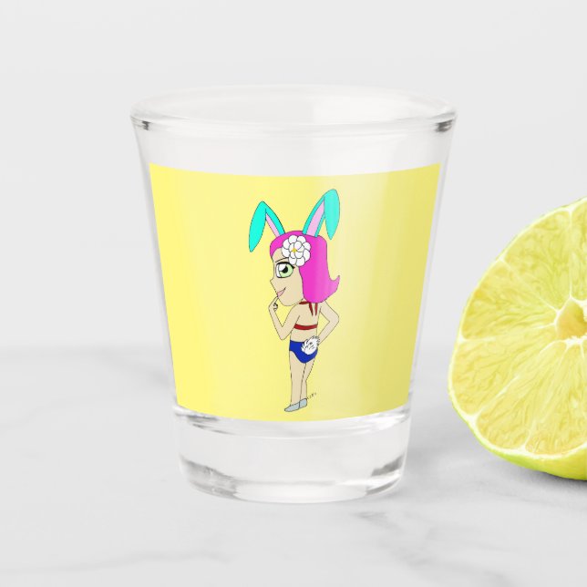 Chibi Bunnygirl Schnapsglas (Vorderseite)