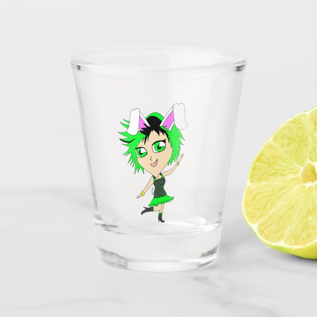 Chibi Bunnygirl Schnapsglas (Vorderseite)