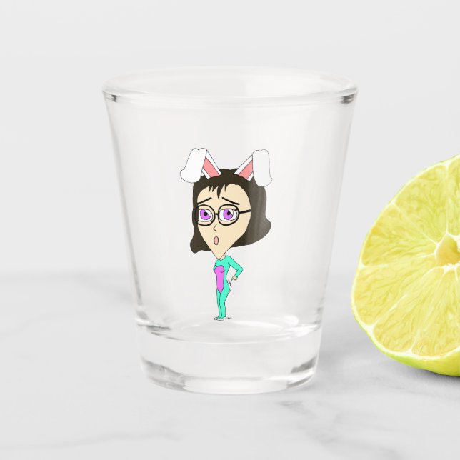 Chibi Bunnygirl Schnapsglas (Vorderseite)