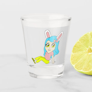Chibi-Bunnygirl-Shotglas Schnapsglas