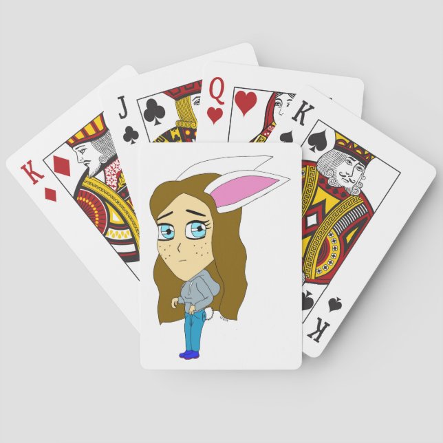 Chibi Bunnygirl Spielkarten (Rückseite)