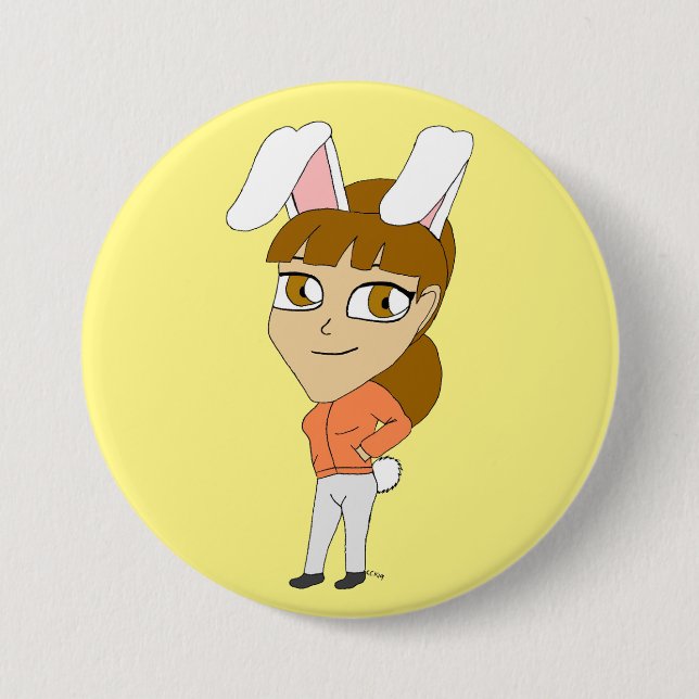 Chibi-Bunnygirl-Taste Button (Vorderseite)