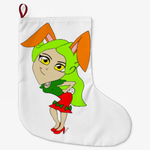 Chibi-Bunnygirl-Taste Großer Weihnachtsstrumpf