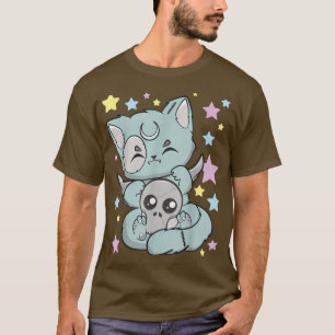 Chibi Cat Kawaii Anime Neko Goth Fairy Kei T-Shirt