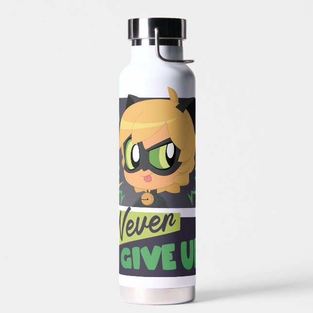 Chibi Cat Noir geben nie auf Trinkflasche (Links)