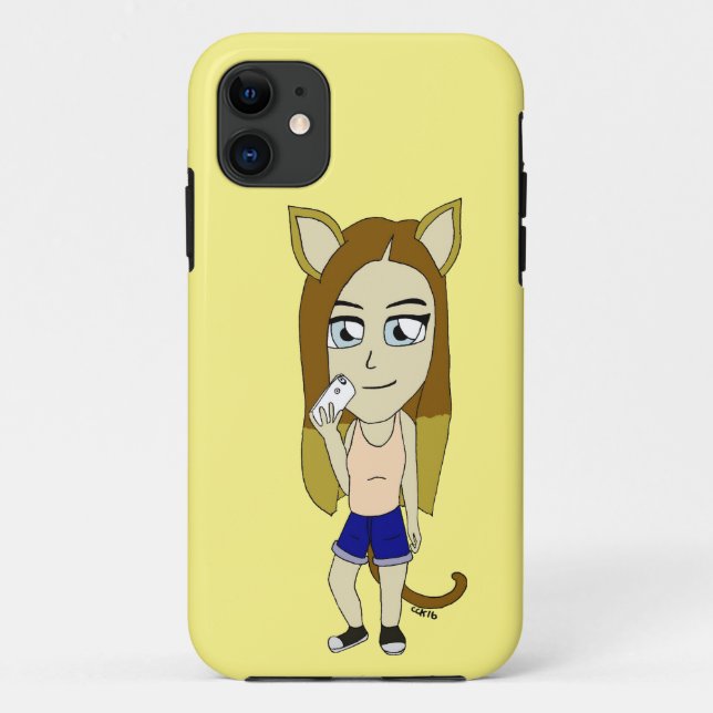 Chibi Catgirl Case-Mate iPhone Hülle (Rückseite)