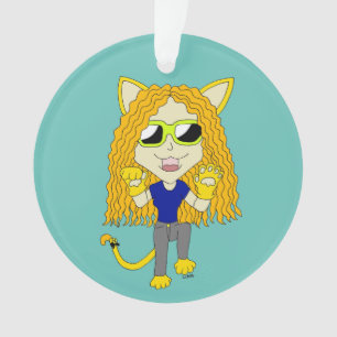 Chibi Catgirl mit Pfoten Ornament