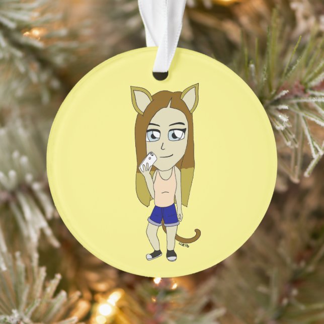 Chibi Catgirl Ornament (Baum)