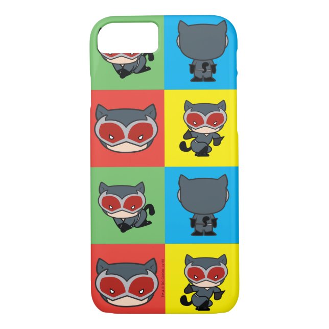 Chibi Catwoman Character Posen Case-Mate iPhone Hülle (Rückseite)
