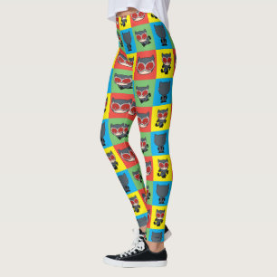 Chibi Catwoman Character Posen Leggings