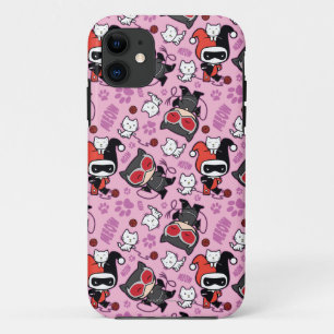 Chibi Catwoman, Harley Quinn & Kittens Pattern Case-Mate iPhone Hülle