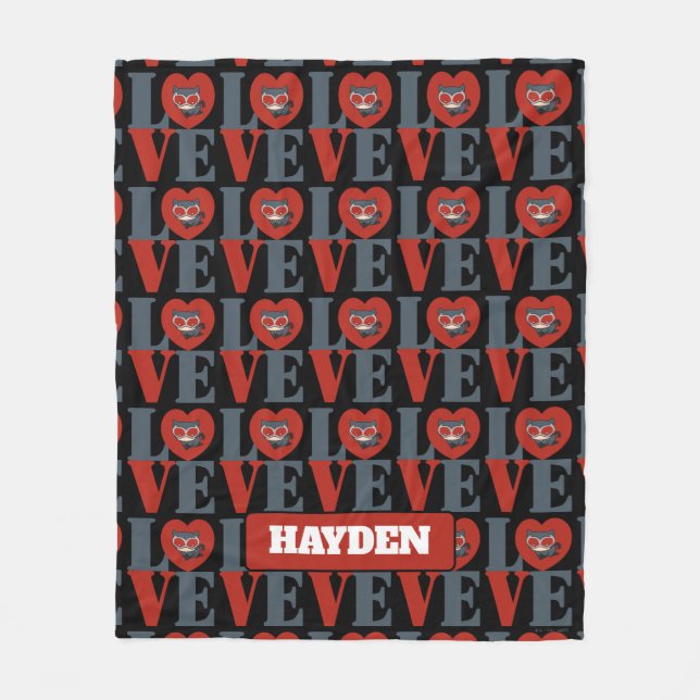 Chibi Catwoman LIEBE Fleecedecke (Vorderseite)