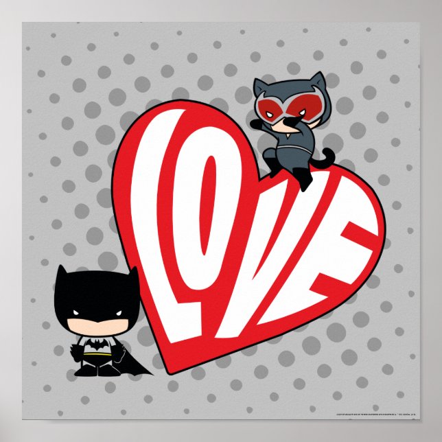 Chibi Catwoman Pounce zu Batman Poster (Vorne)