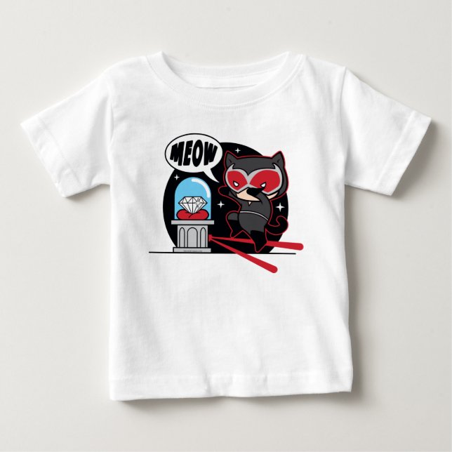Chibi Catwoman stahl einen Diamond Baby T-shirt (Vorderseite)