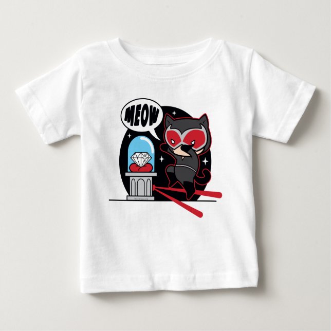 Chibi Catwoman stahl einen Diamond Baby T-shirt (Vorderseite)