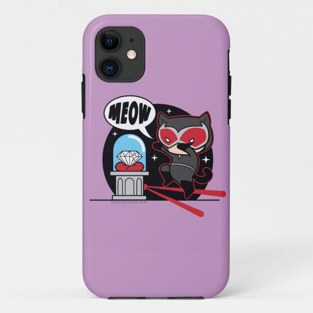 Chibi Catwoman stahl einen Diamond Case-Mate iPhone Hülle (Rückseite)