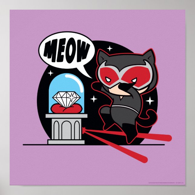 Chibi Catwoman stahl einen Diamond Poster (Vorne)