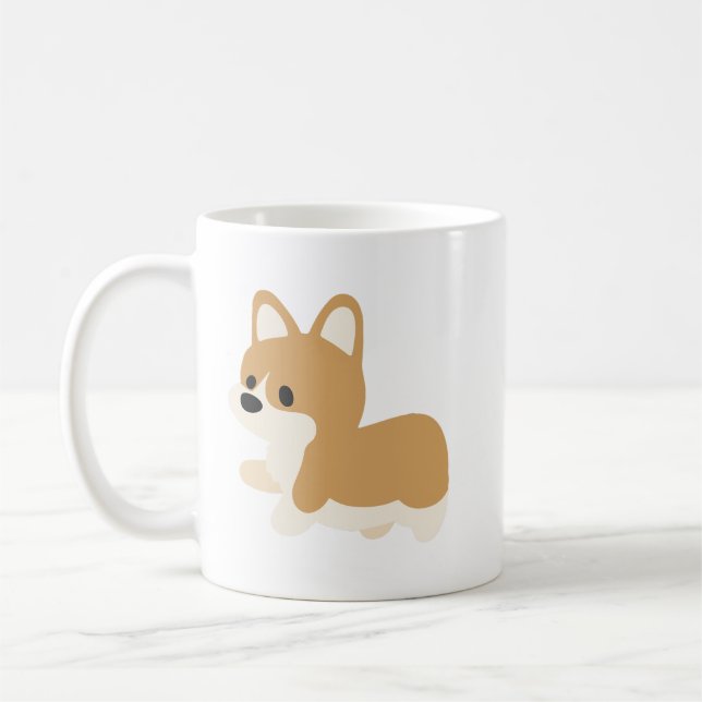 Chibi Corgi Kaffeetasse (Links)