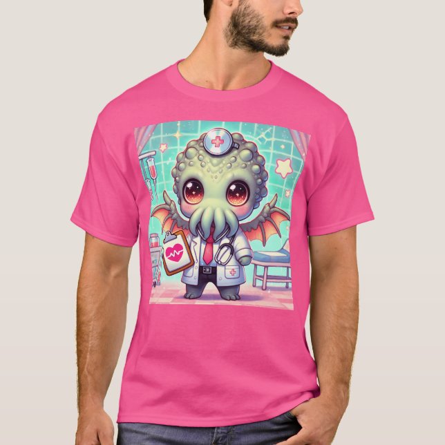 Chibi Cthulhu, der bewundernswerte kosmische Arzt T-Shirt (Vorderseite)