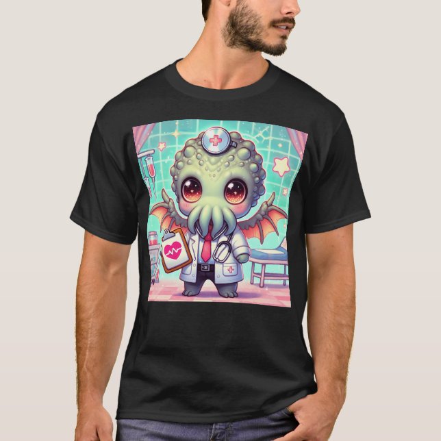 Chibi Cthulhu, der bewundernswerte kosmische Arzt T-Shirt (Vorderseite)