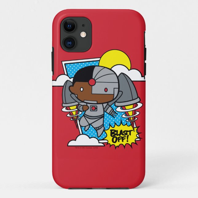 Chibi Cyborg blast ab! Case-Mate iPhone Hülle (Rückseite)