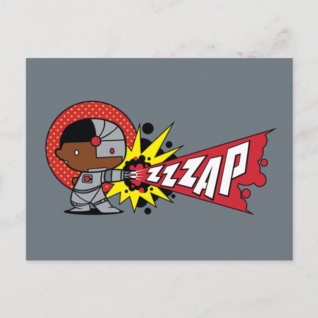 Chibi Cyborgs zybernetische Cannon Postkarte (Vorderseite)