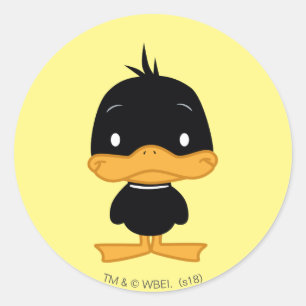 Chibi DAFFY DUCK™ Runder Aufkleber