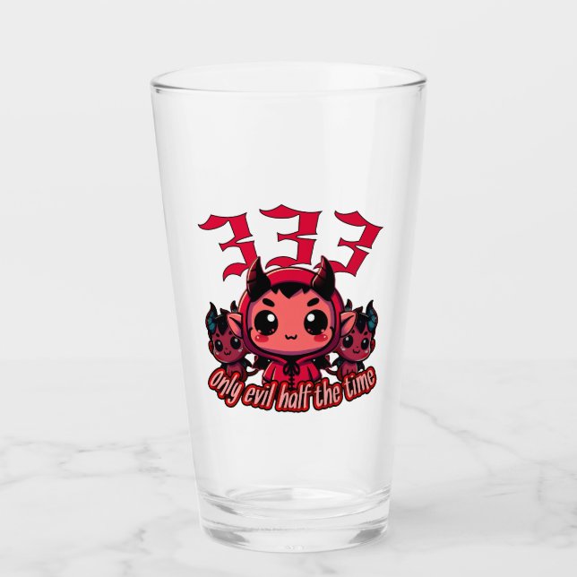 Chibi Devil - 333 Nur böse Hälfte der Zeit Glas (Vorderseite)