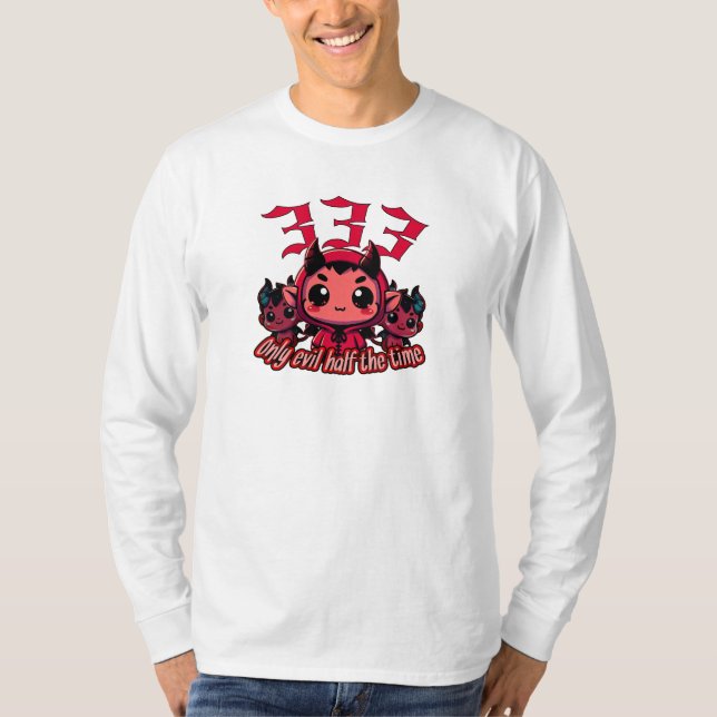 Chibi Devil - 333 Nur böse Hälfte der Zeit T-Shirt (Vorderseite)
