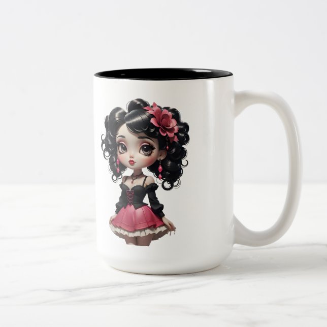 Chibi Doll 01 Zweifarbige Tasse (Rechts)