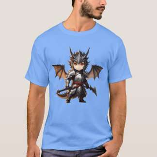 Chibi Dragonwarrior Front Pose in Vollpanzerung lu T-Shirt