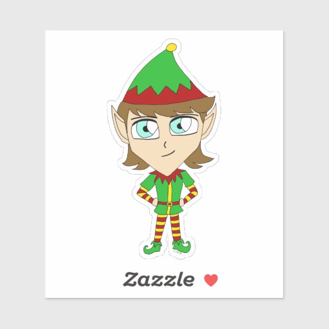 Chibi elf aufkleber (Blatt)
