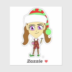 Chibi elf aufkleber