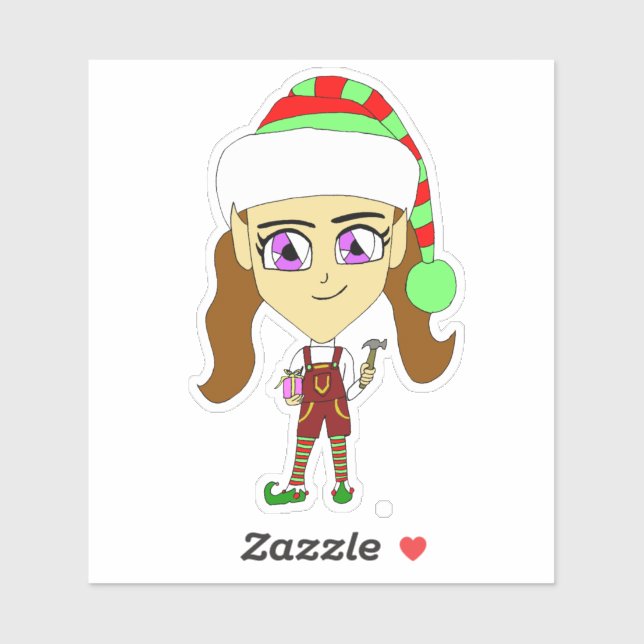 Chibi elf aufkleber (Blatt)