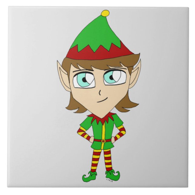 Chibi elf fliese (Vorderseite)