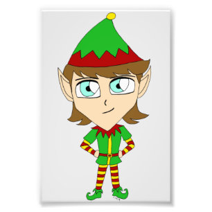 Chibi elf fotodruck